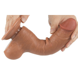LoveToy SlidingSkin Gode Sliding Skin 14.5 x 4cm Marron